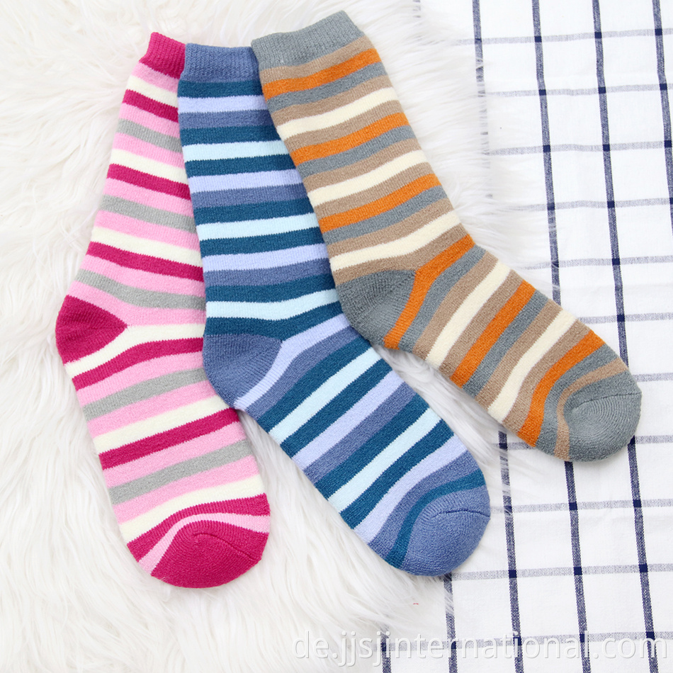 Ladies autumn and winter striped cotton socks